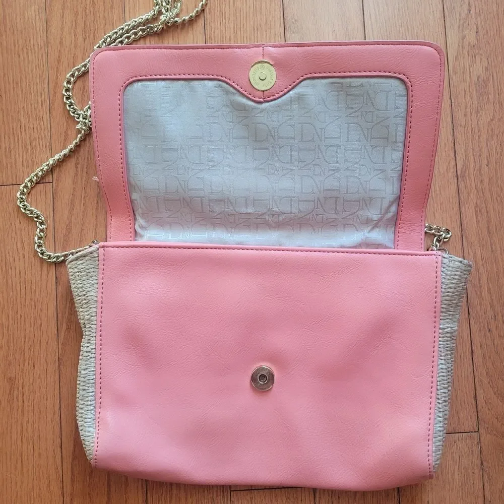 Danielle Nicole Straw Purse (Pink) - Picture 3 of 4